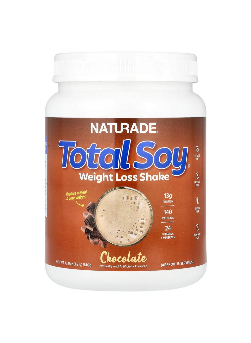 Total Soy®, Weight Loss Shake, Chocolate, 1.2 lb (540 g)